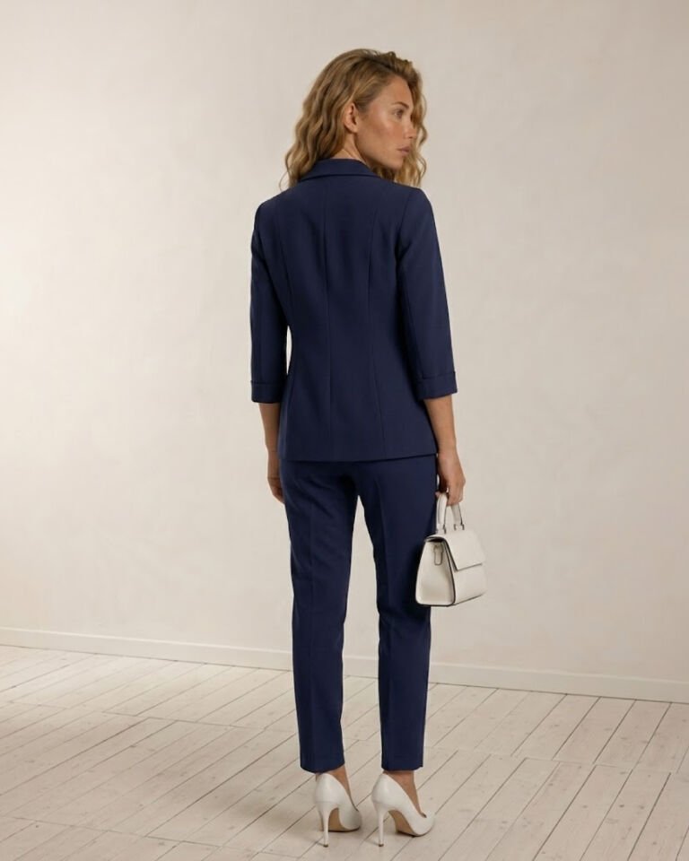 Sofia Yazlık Blazer Ceket & Pantolon Takım - LACİVERT