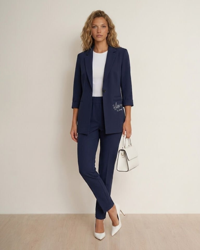 Sofia Yazlık Blazer Ceket & Pantolon Takım - LACİVERT