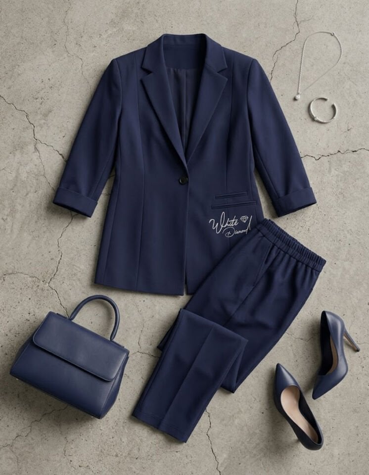 Sofia Yazlık Blazer Ceket & Pantolon Takım - LACİVERT