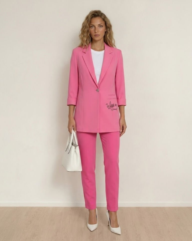 Sofia Yazlık Blazer Ceket & Pantolon Takım - PEMBE