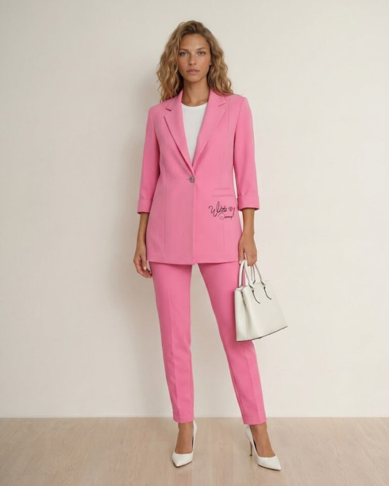Sofia Yazlık Blazer Ceket & Pantolon Takım - PEMBE