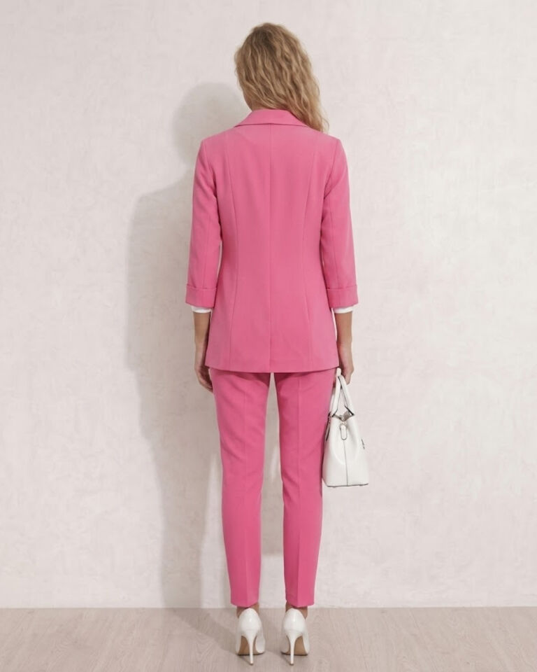 Sofia Yazlık Blazer Ceket & Pantolon Takım - PEMBE