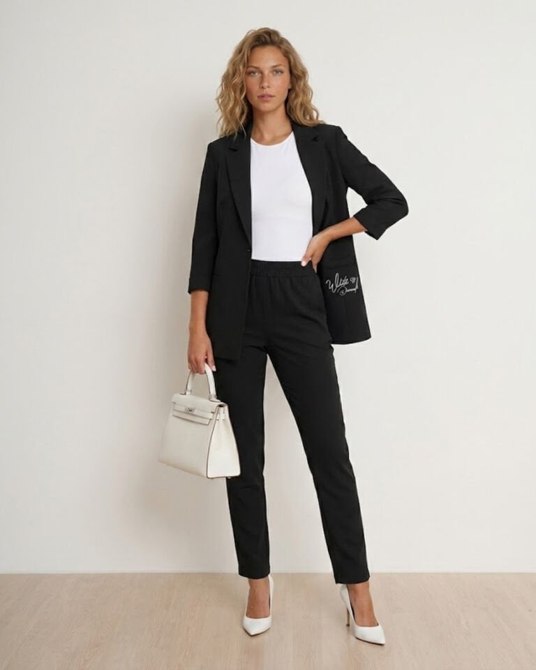 Sofia Yazlık Blazer Ceket & Pantolon Takım - SİYAH