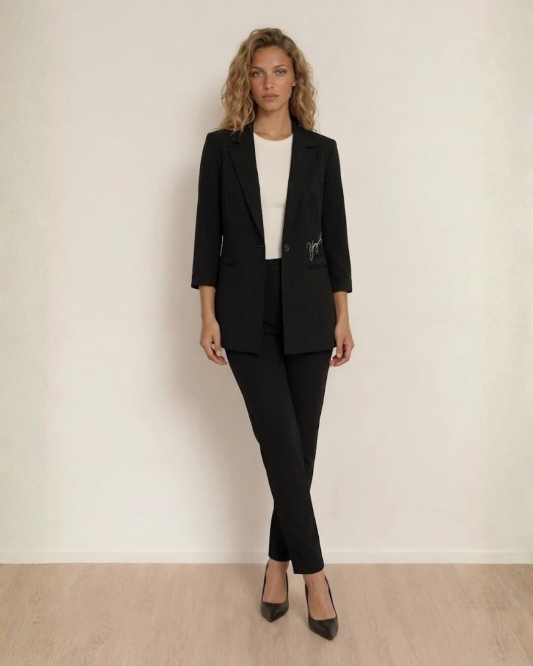 Alice Yazlık Blazer Ceket & Pantolon Takım - SİYAH