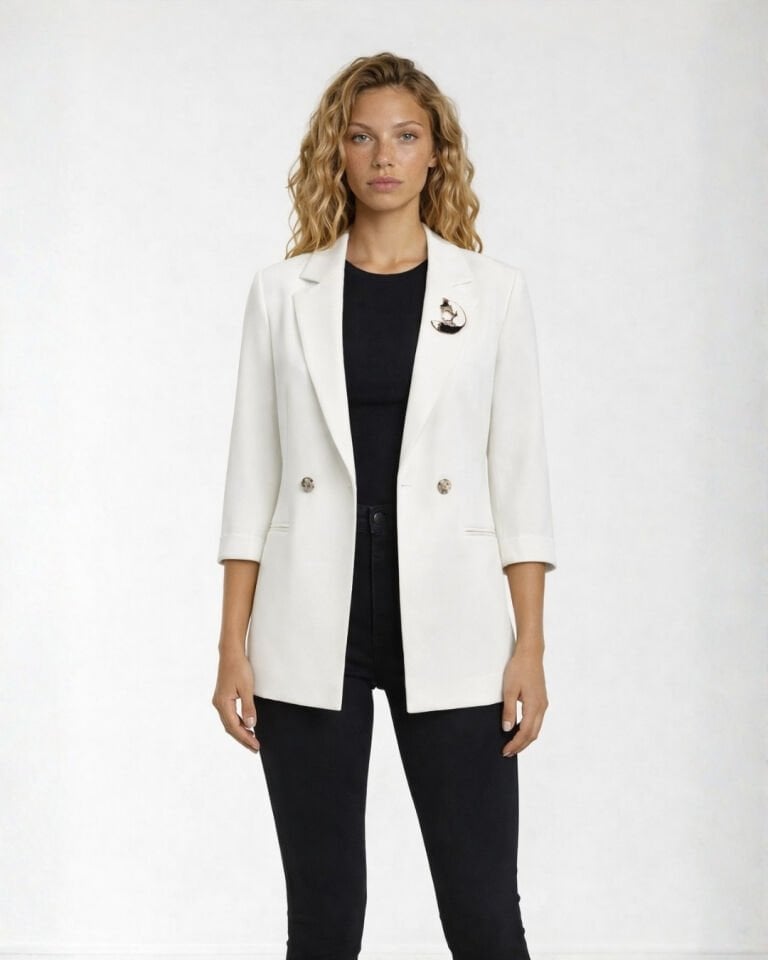 Gia Yazlık Blazer Ceket - BEYAZ