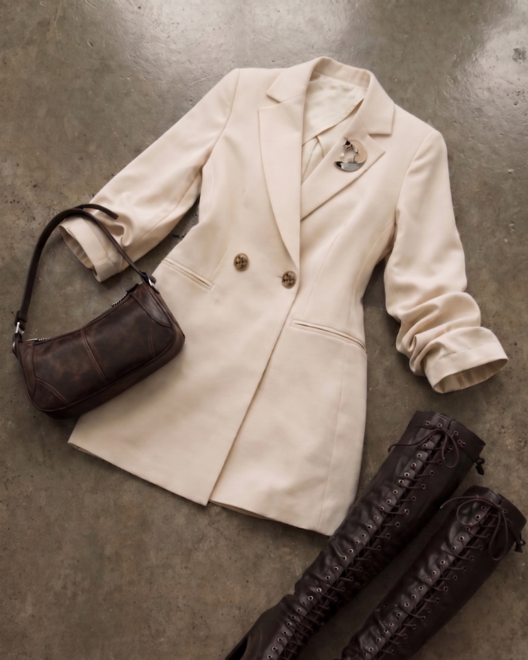 Gia Yazlık Blazer Ceket - KREM