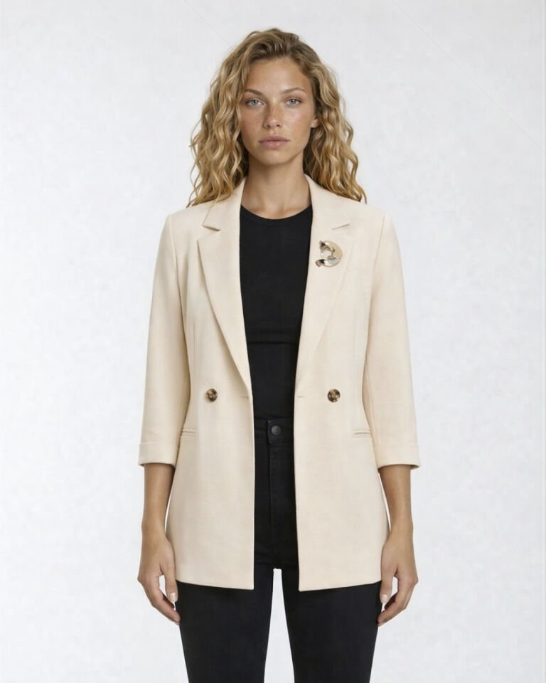 Gia Yazlık Blazer Ceket - KREM