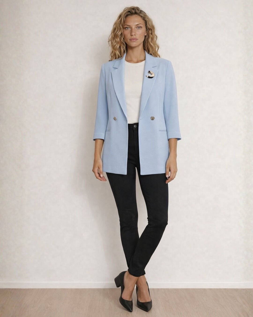 Gia Yazlık Blazer Ceket - BUZ MAVİ