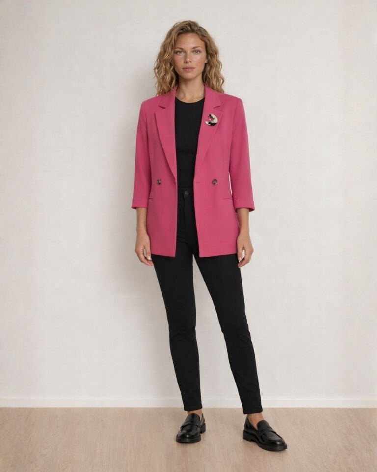 Gia Yazlık Blazer Ceket -PEMBE