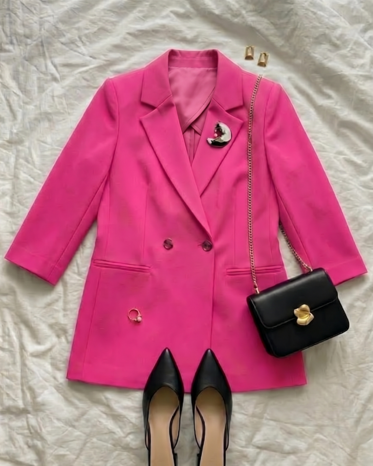 Gia Yazlık Blazer Ceket -PEMBE