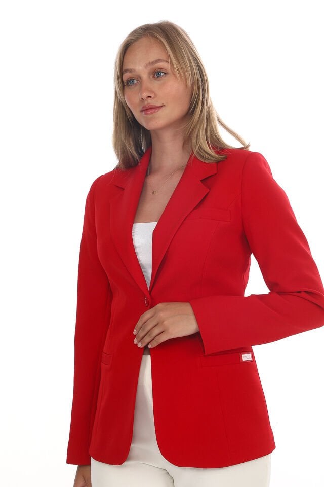 Önü Düğmeli Astarlı Ceket