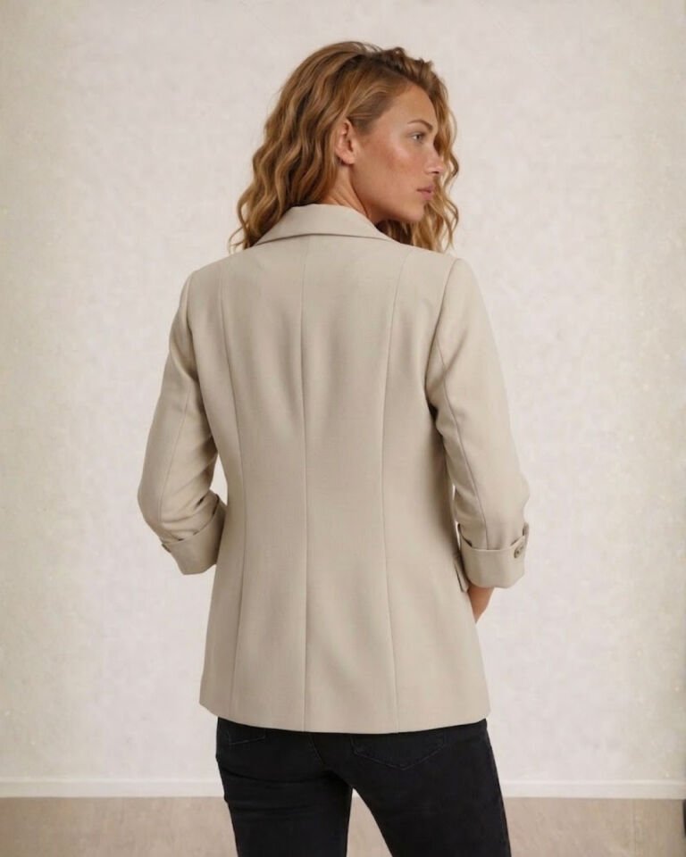 Sara Yazlık Blazer Ceket - BEJ