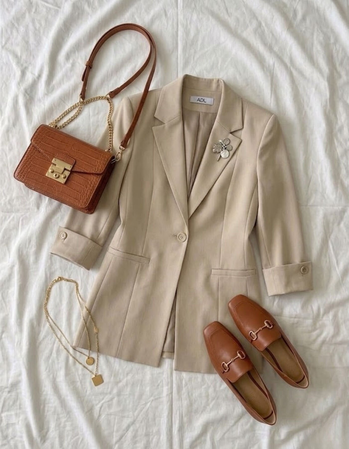Sara Yazlık Blazer Ceket - BEJ