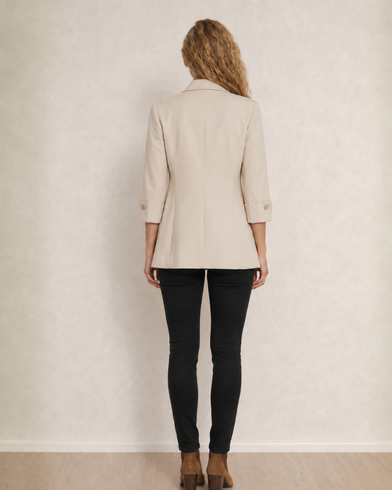 Sara Yazlık Blazer Ceket - BEJ
