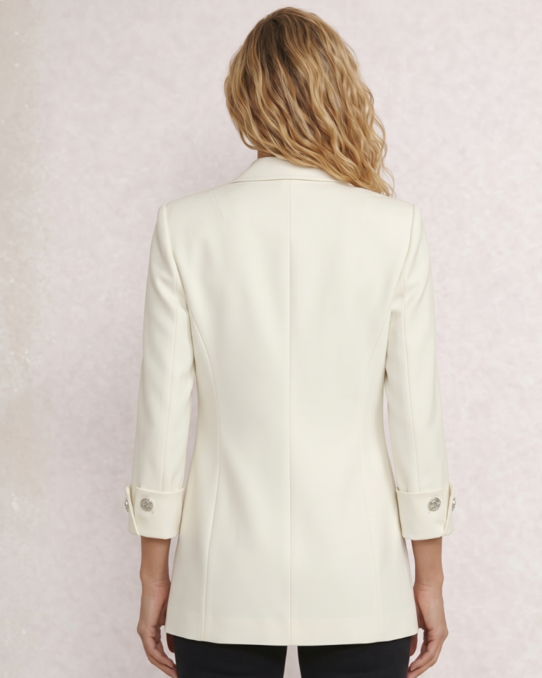 Sara Yazlık Blazer Ceket - BEYAZ