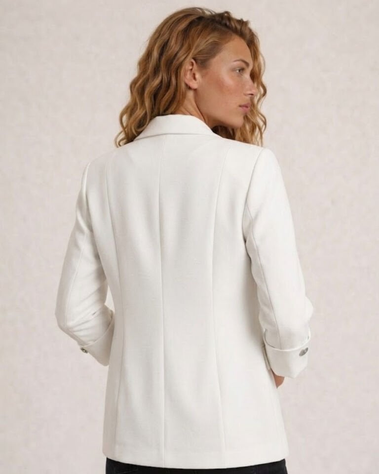Sara Yazlık Blazer Ceket - BEYAZ