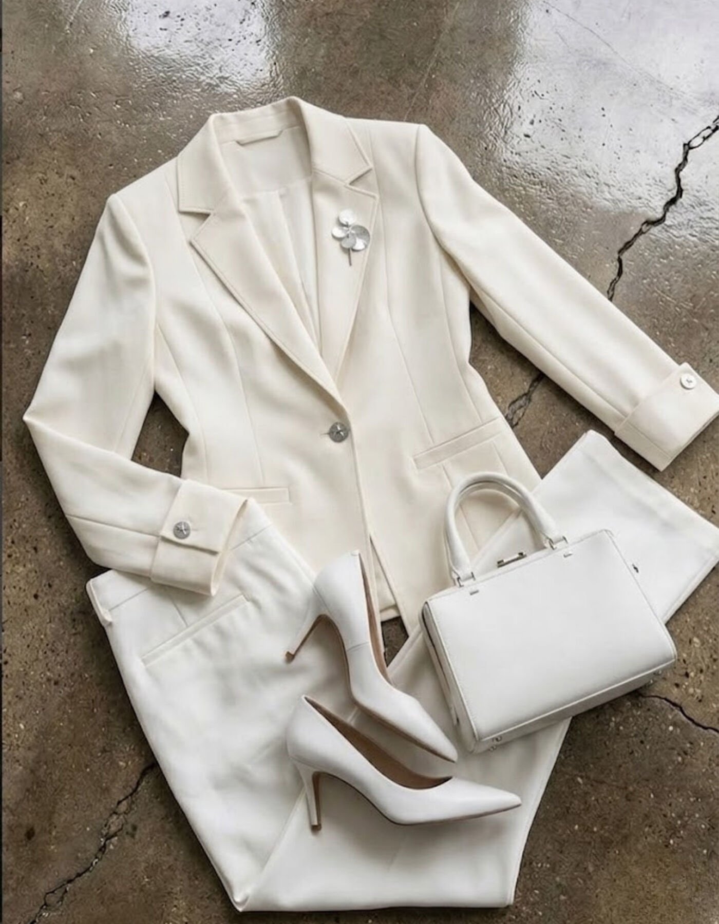 Sara Yazlık Blazer Ceket - BEYAZ