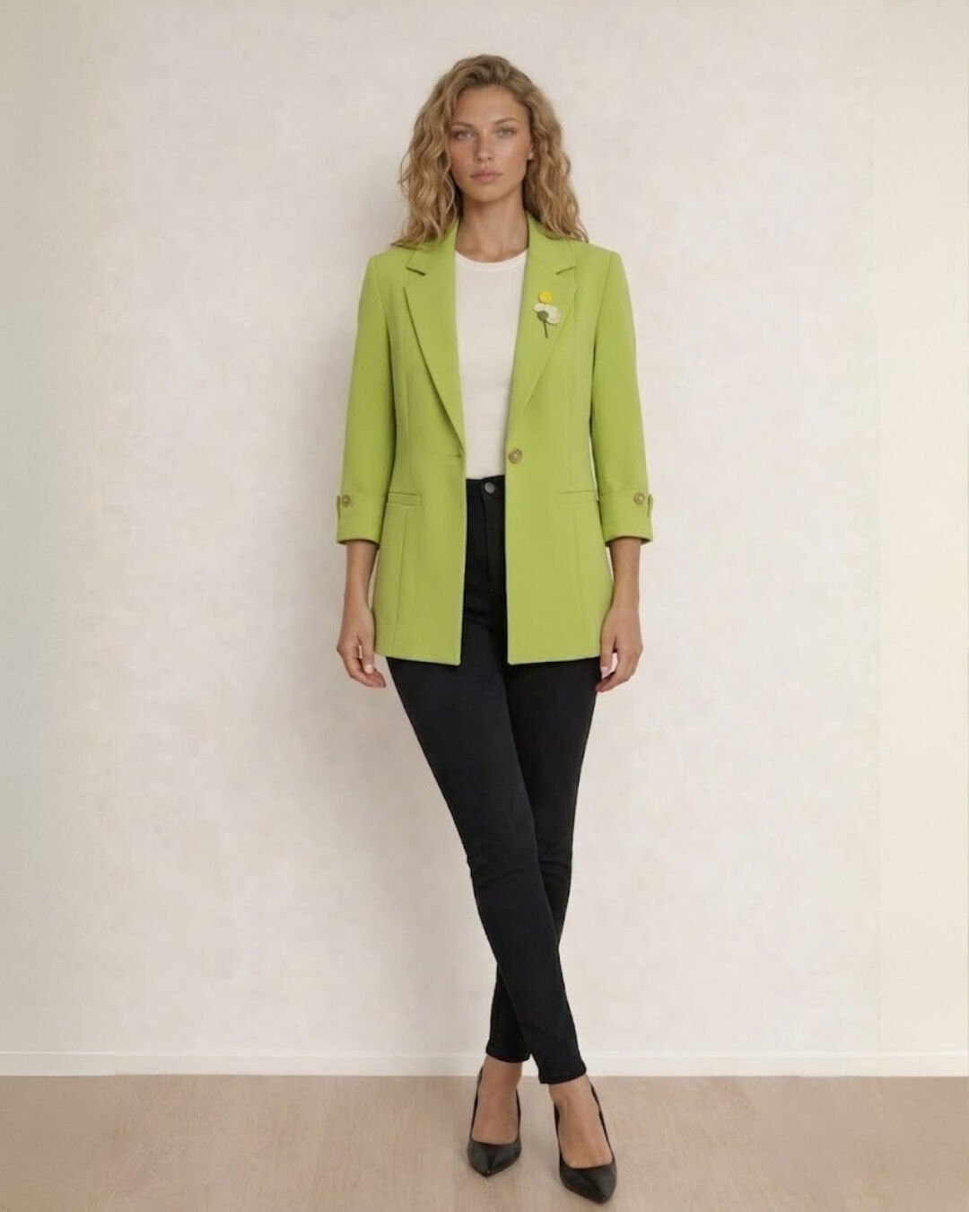 Sara Yazlık Blazer Ceket - FISTIK YEŞİLİ