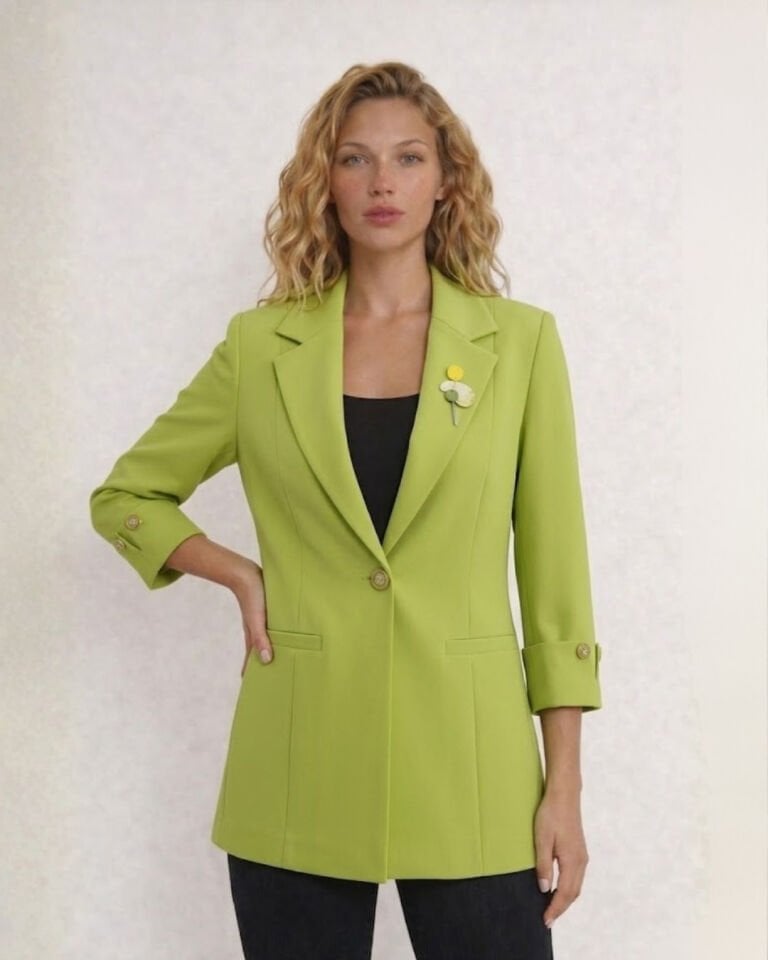 Sara Yazlık Blazer Ceket - FISTIK YEŞİLİ