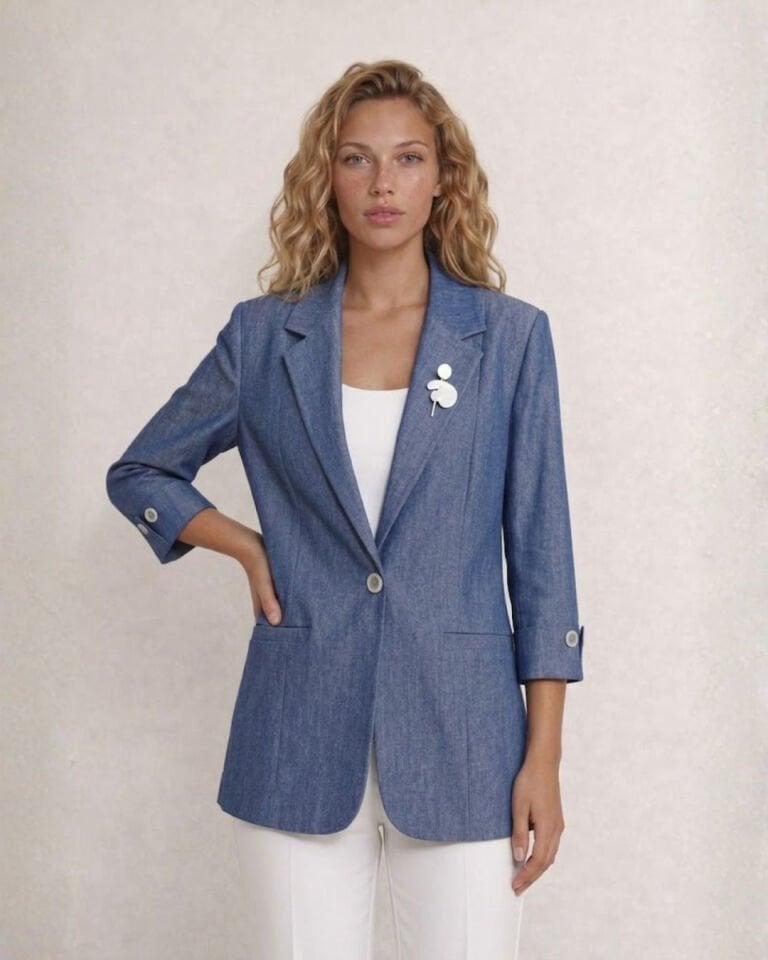 Sara Yazlık Blazer Ceket - KOT