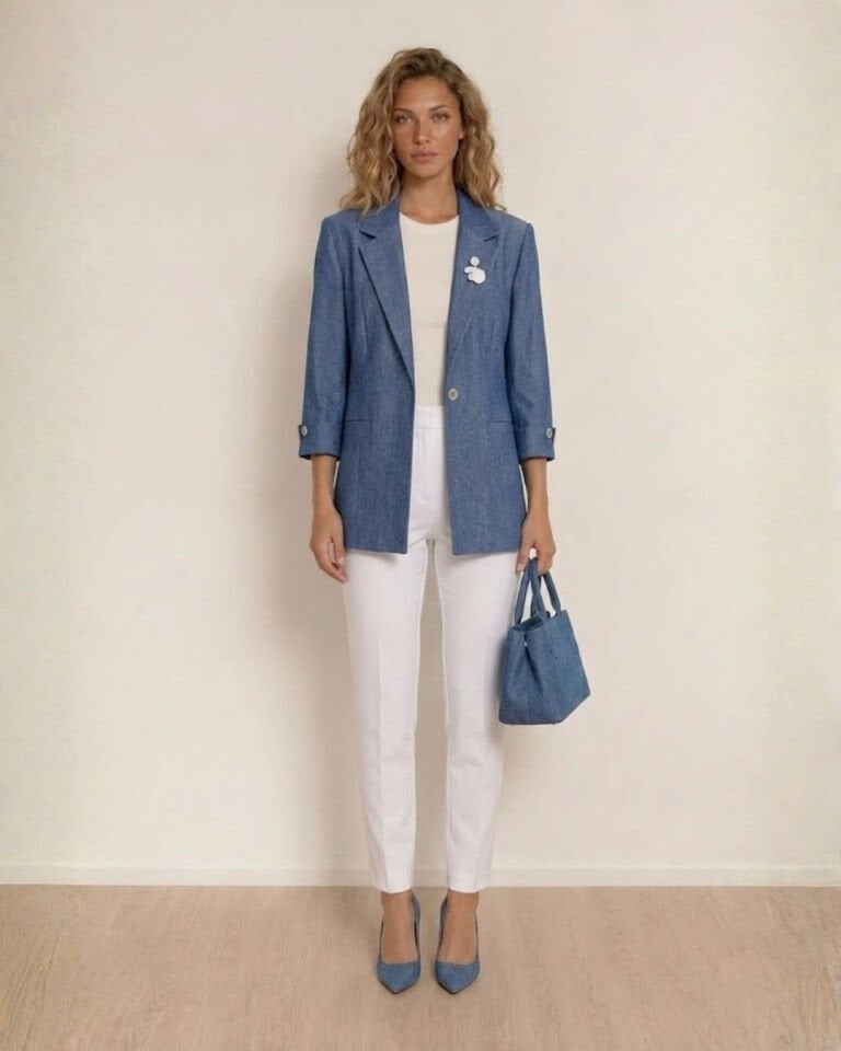 Sara Yazlık Blazer Ceket - KOT