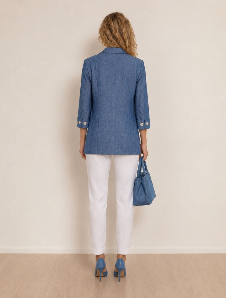 Sara Yazlık Blazer Ceket - KOT