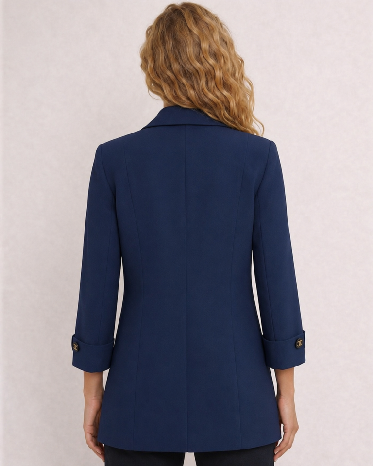 Sara Yazlık Blazer Ceket - LACİVERT