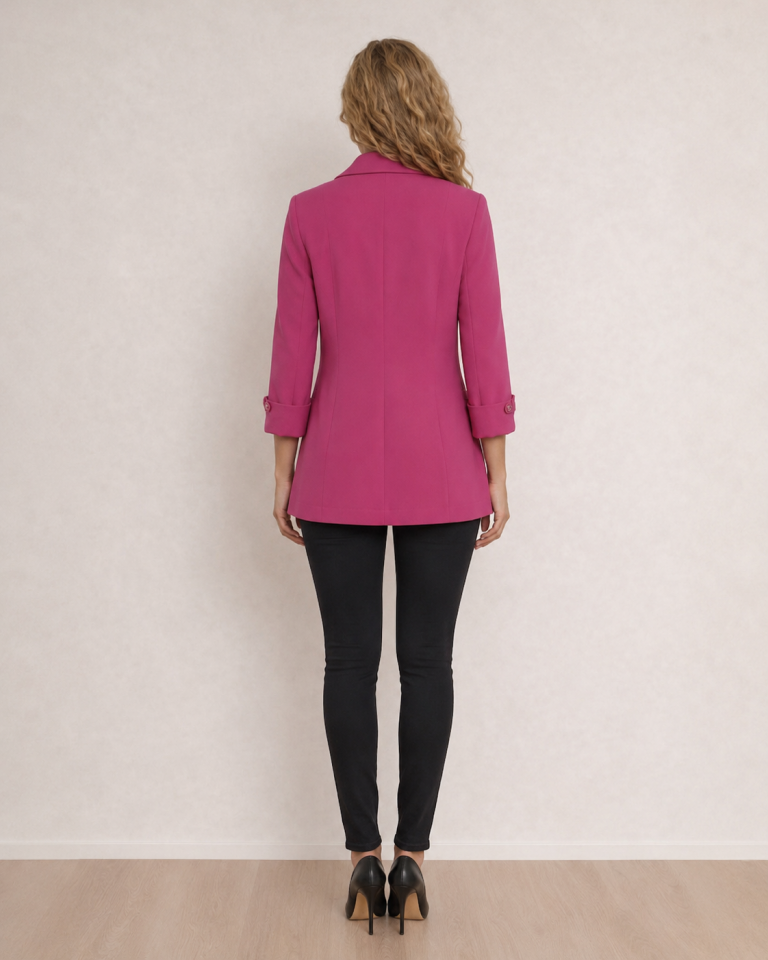 Sara Yazlık Blazer Ceket - PEMBE