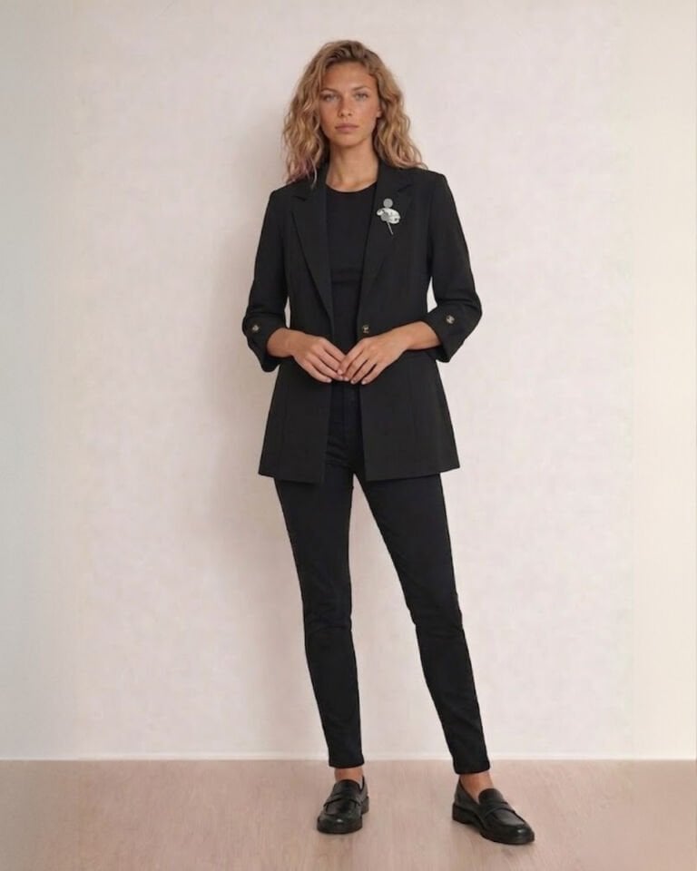 Sara Yazlık Blazer Ceket - SİYAH
