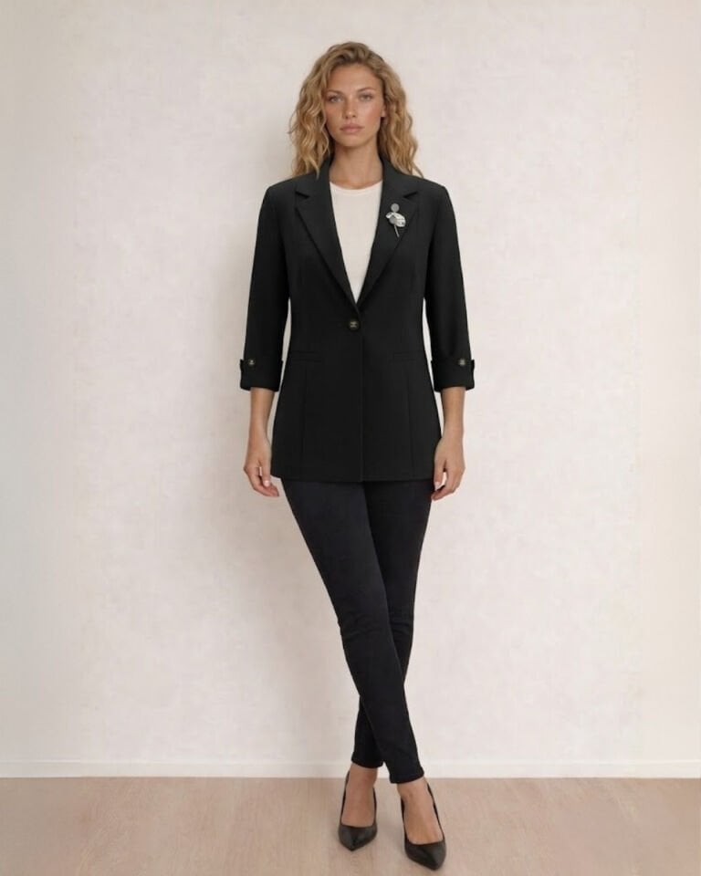 Sara Yazlık Blazer Ceket - SİYAH