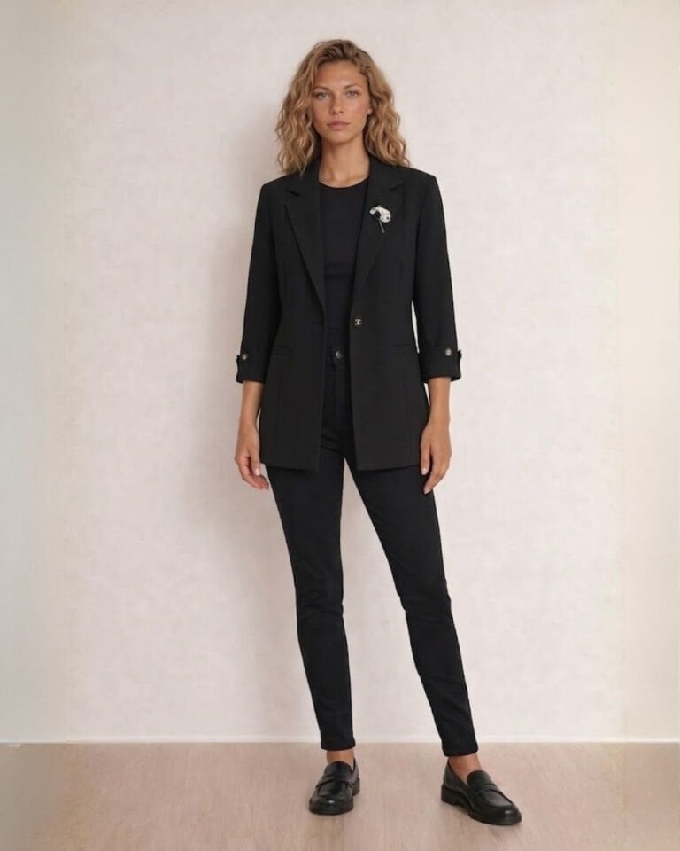 Sara Yazlık Blazer Ceket - SİYAH