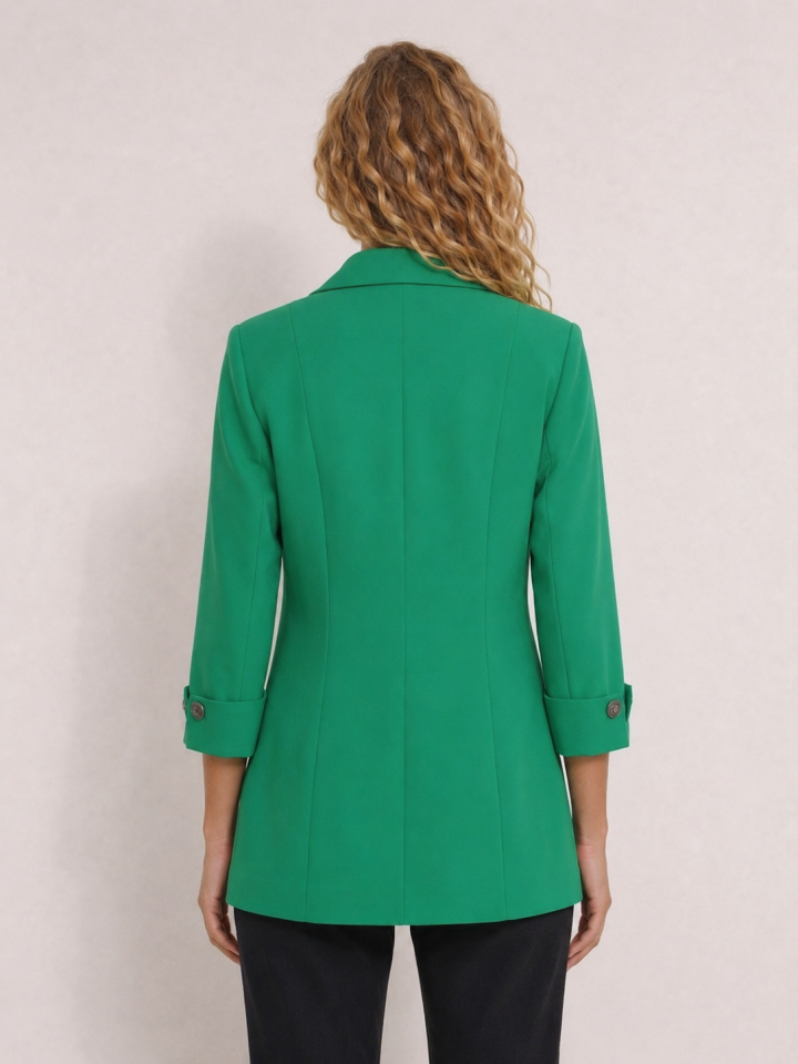 Sara Yazlık Blazer Ceket - YEŞİL