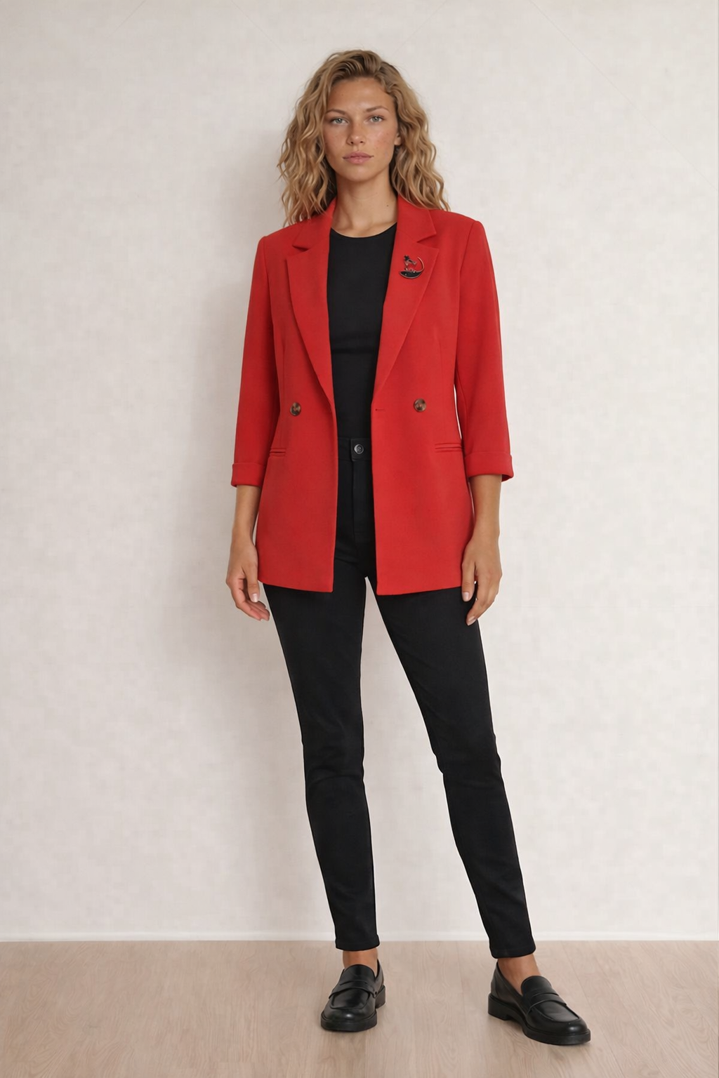 Cara Blazer Ceket - KIRMIZI