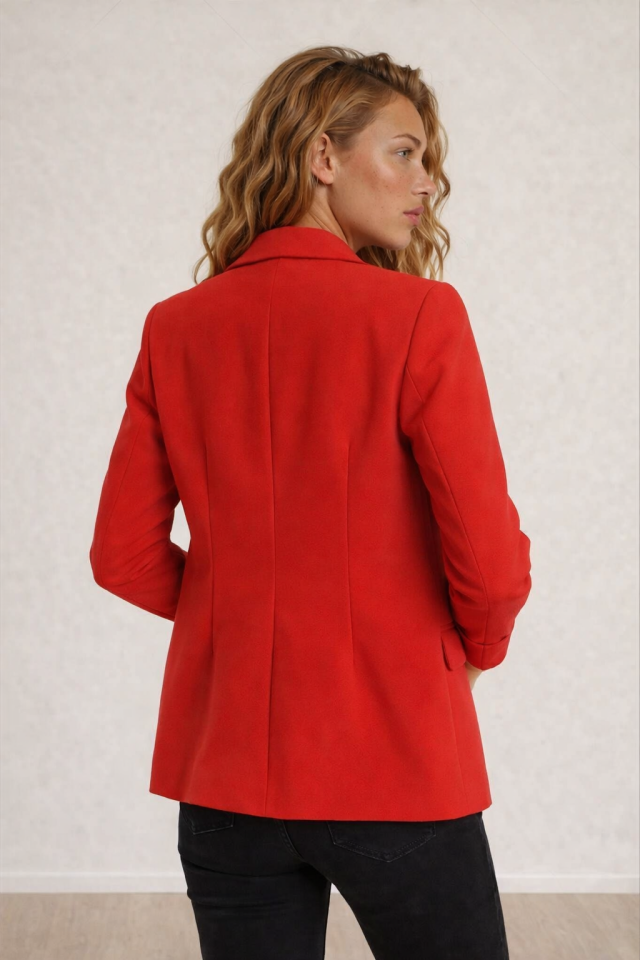 Cara Blazer Ceket - KIRMIZI