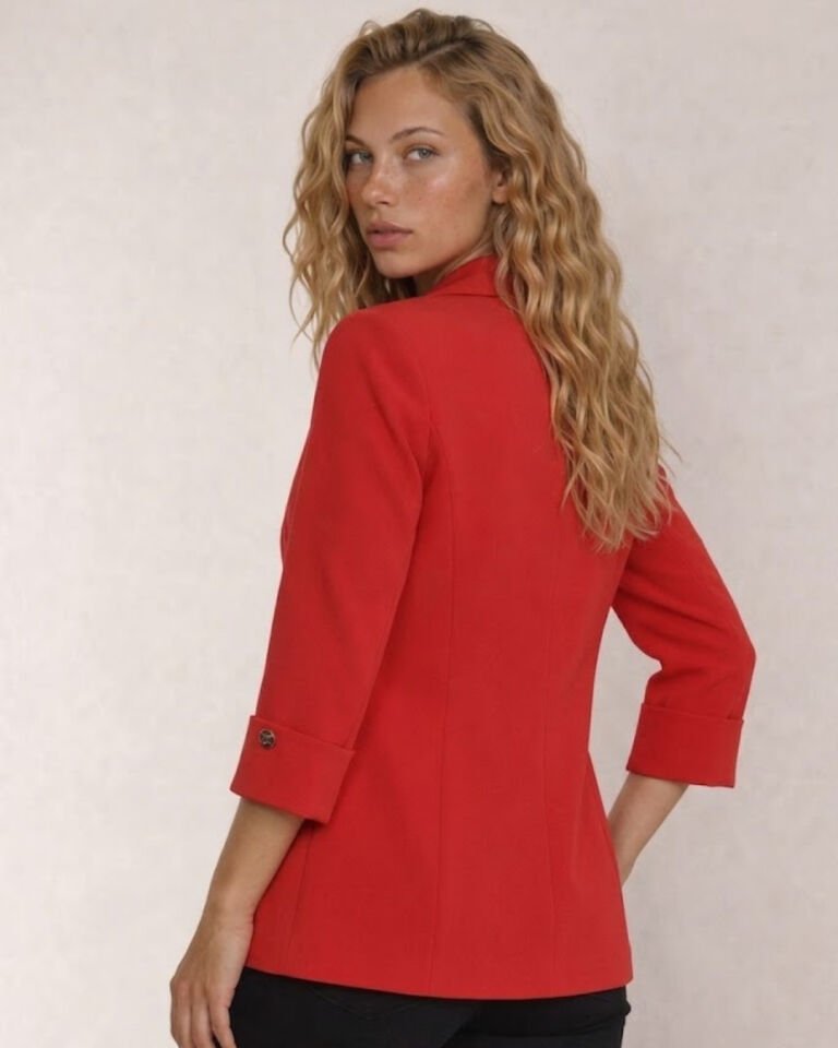 Sara Yazlık Blazer Ceket - KIRMIZI