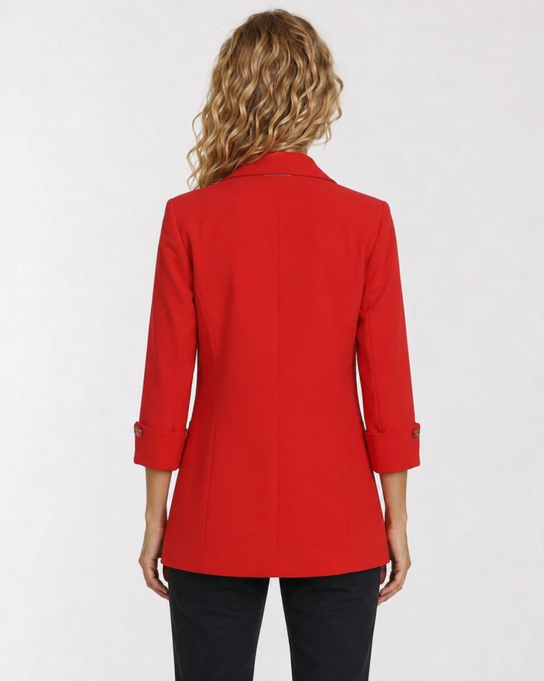 Sara Yazlık Blazer Ceket - KIRMIZI