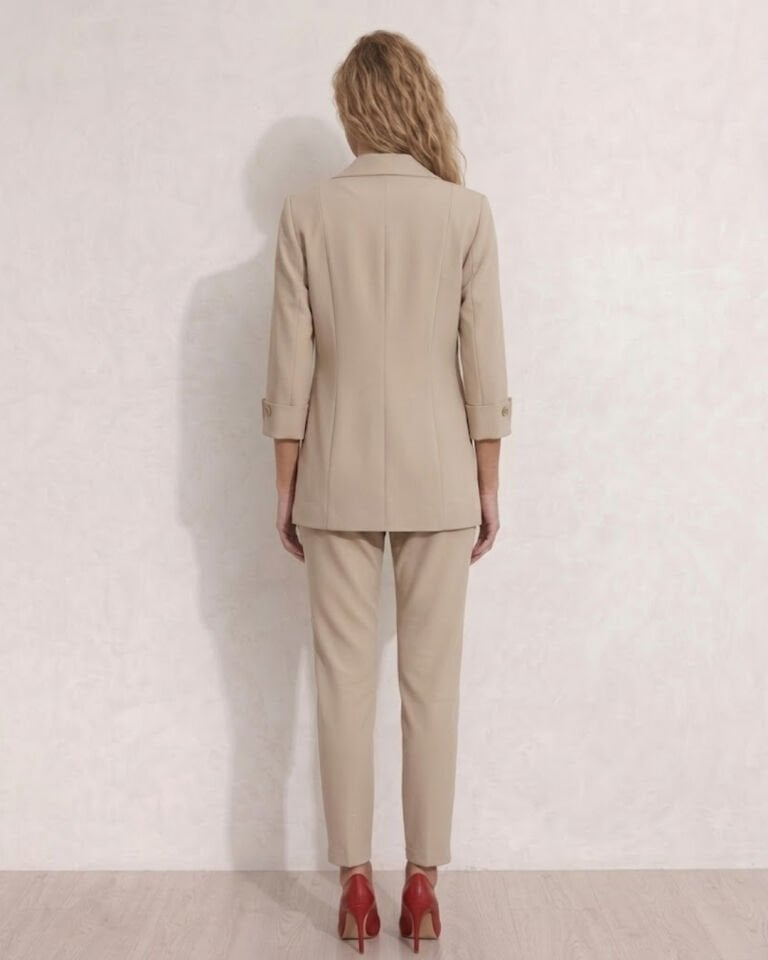 Sara Yazlık Blazer Ceket & Pantolon Takım - BEJ