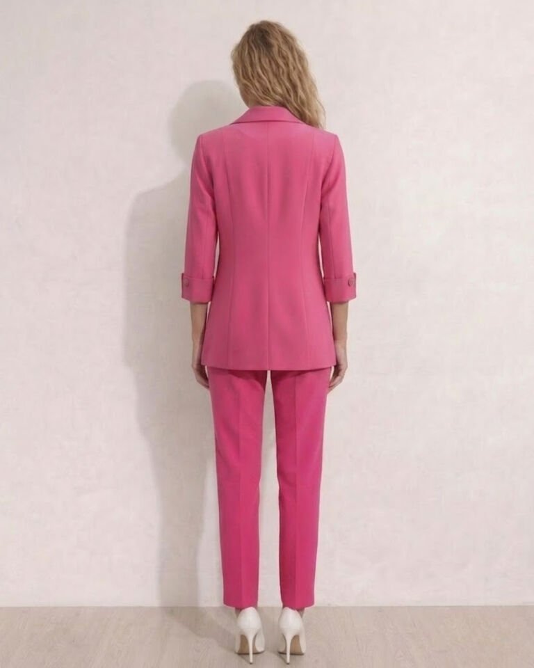 Sara Yazlık Blazer Ceket & Pantolon Takım - PEMBE