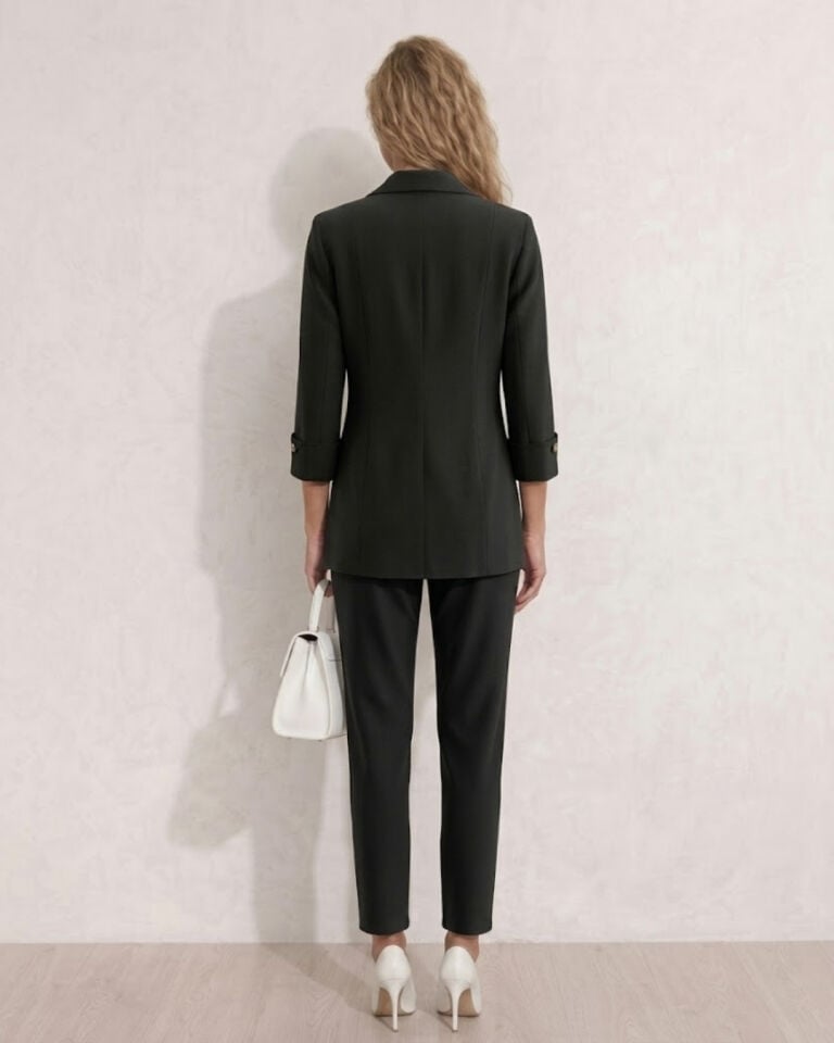 Sara Yazlık Blazer Ceket & Pantolon Takım - SİYAH