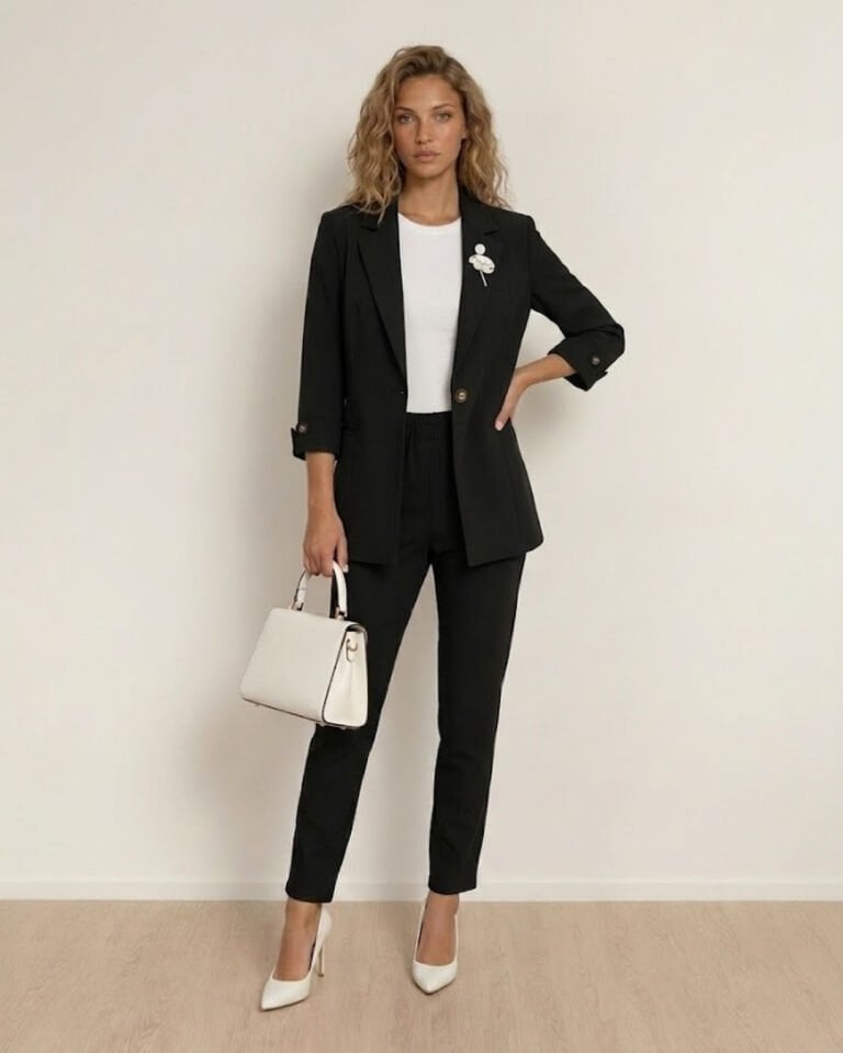 Sara Yazlık Blazer Ceket & Pantolon Takım - SİYAH