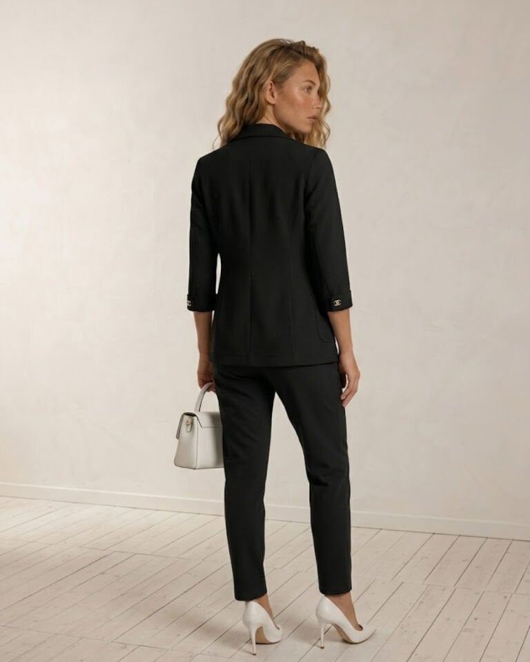 Sara Yazlık Blazer Ceket & Pantolon Takım - SİYAH