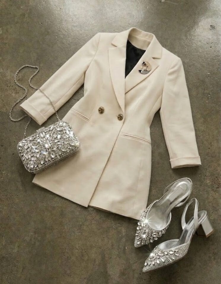 Cara Blazer Ceket - KREM