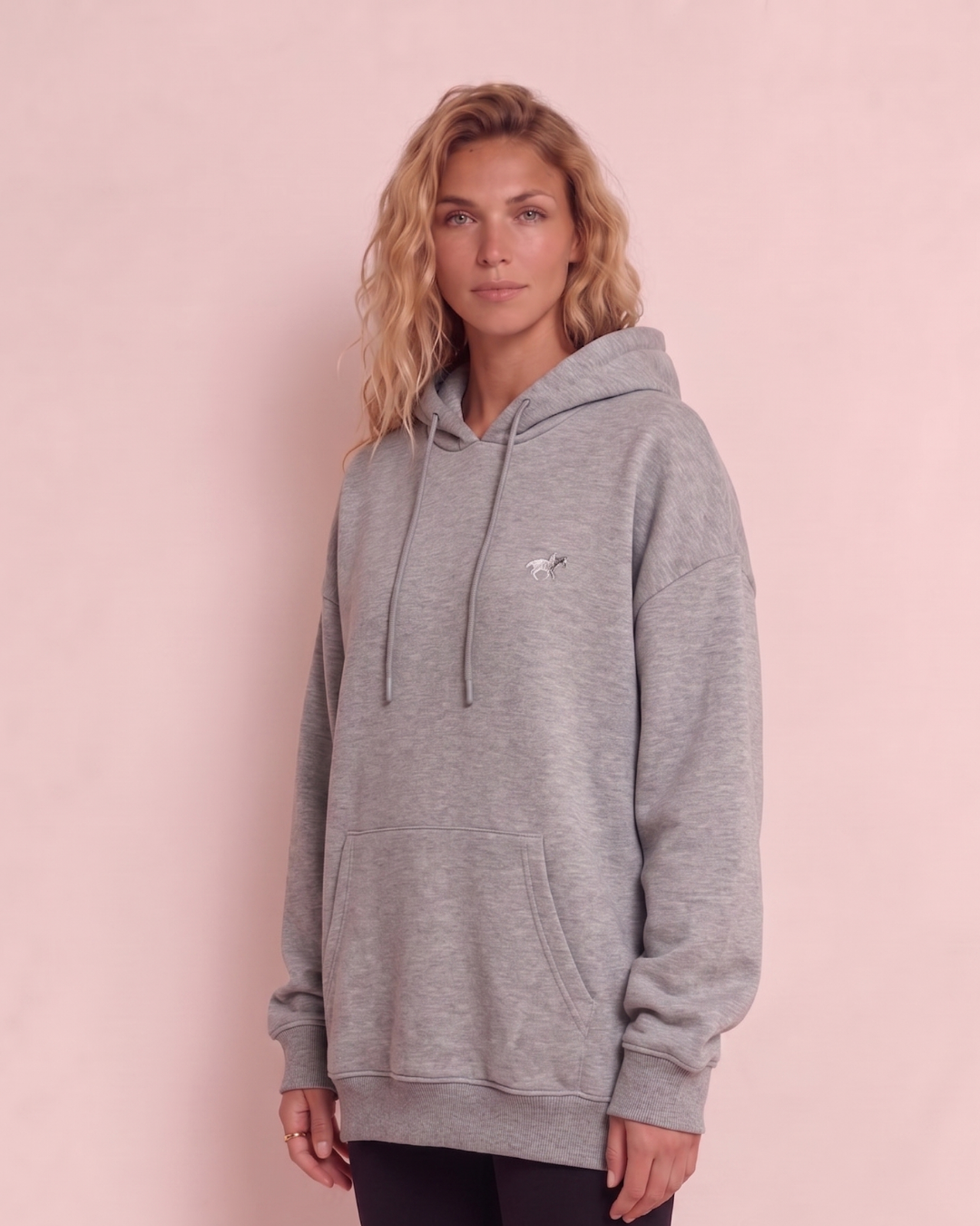 Oversize Kadın Gri Swearshirt