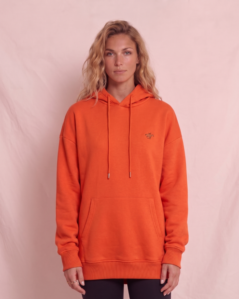 Oversize Kadın Turuncu Swearshirt