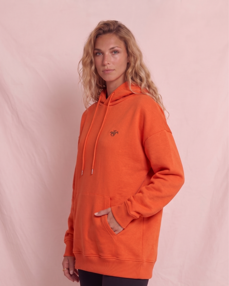 Oversize Kadın Turuncu Swearshirt
