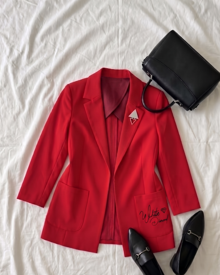 Emma Yazlık Blazer Ceket - KIRMIZI