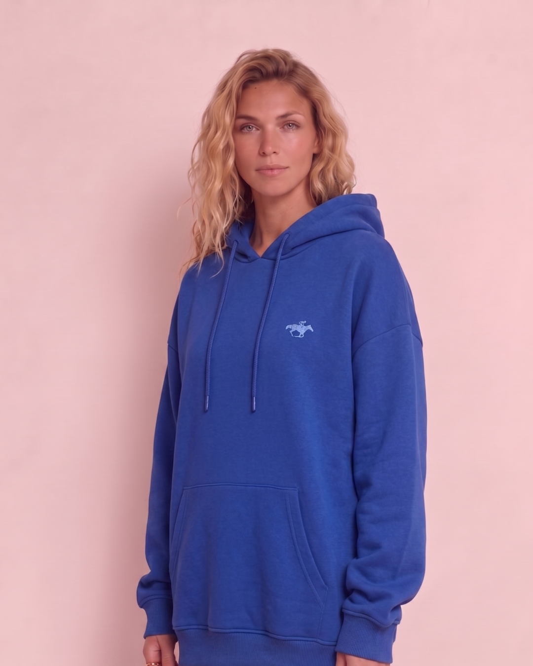 Oversize Kadın Mavi Swearshirt
