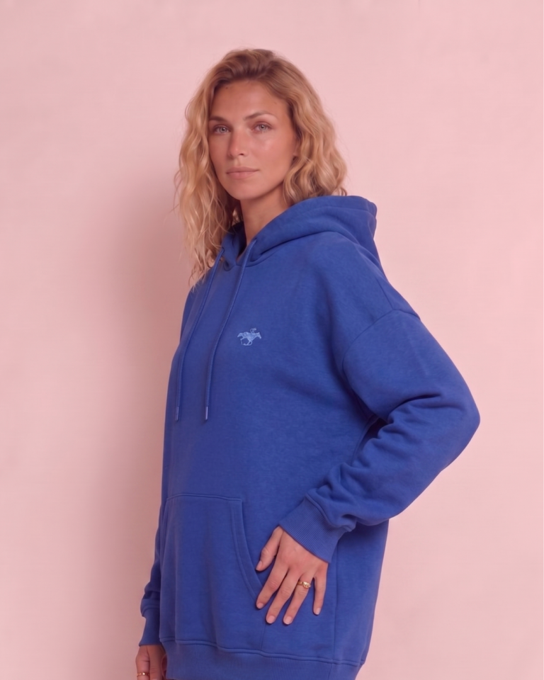 Oversize Kadın Mavi Swearshirt