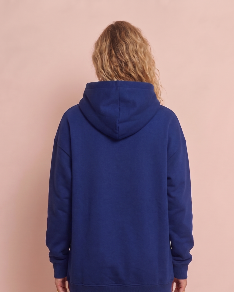 Oversize Kadın Mavi Swearshirt