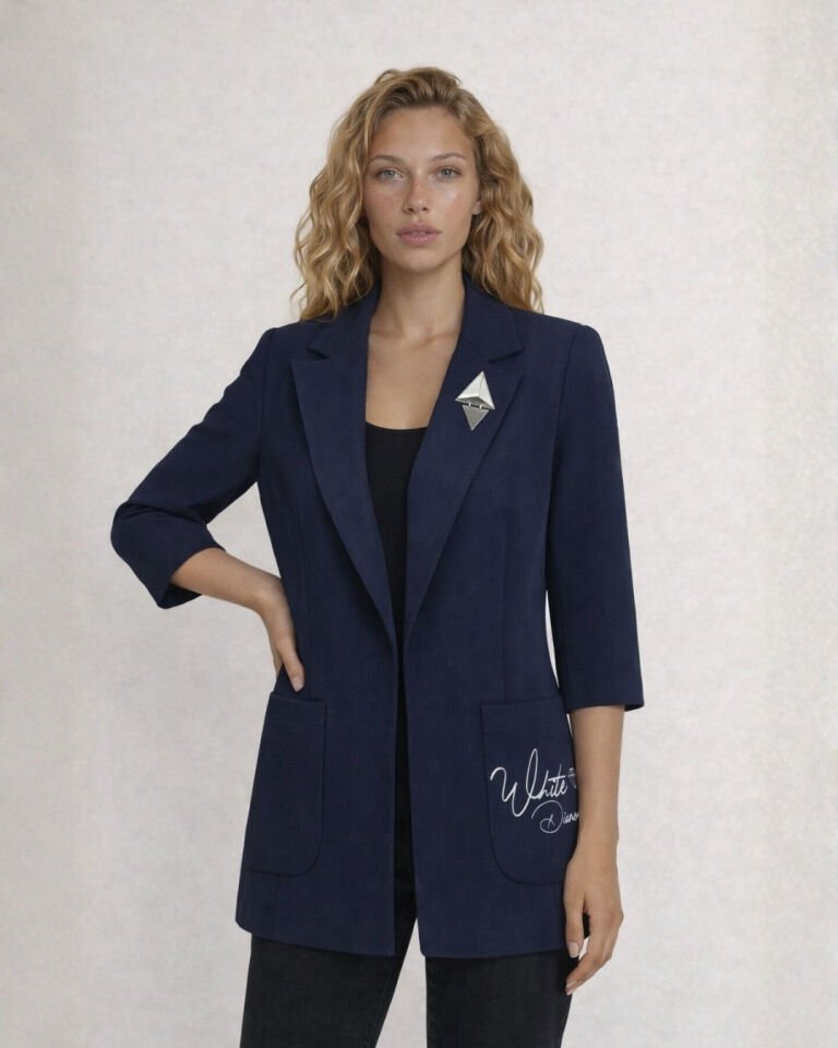 Emma Yazlık Blazer Ceket - LACİVERT